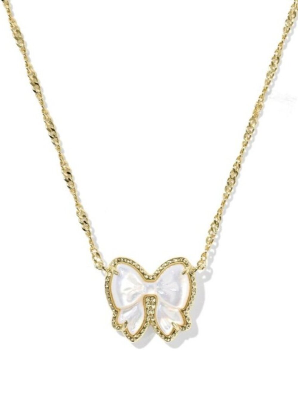 NWT  Haley Bow Gold Short Pendant Necklace